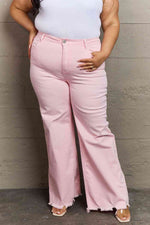 Load image into Gallery viewer, RISEN Raelene Light Pink High Waist Wide Leg Jeans
