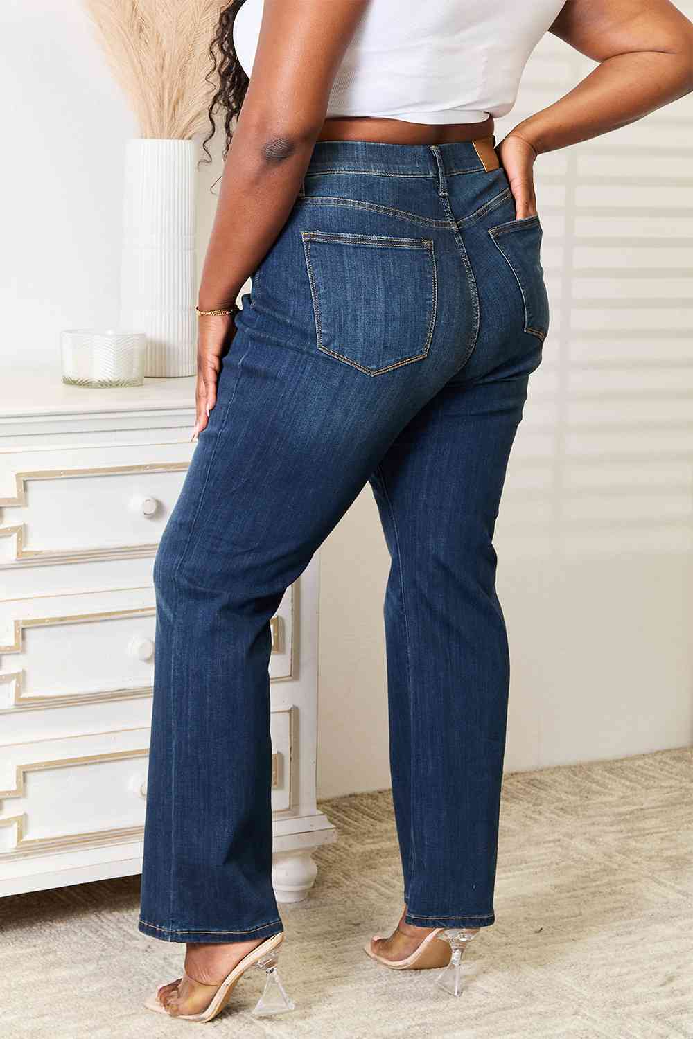 Judy Blue Elastic Waist Slim Bootcut Jeans