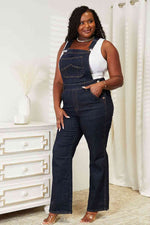 Load image into Gallery viewer, Judy Blue Classic Dark Wash Denim Overalls
