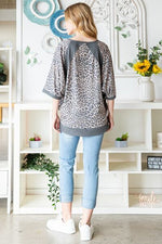 Load image into Gallery viewer, Heimish Leopard Print V-Neck Tee
