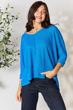 Load image into Gallery viewer, Zenana Round Neck High-Low Knit Top
