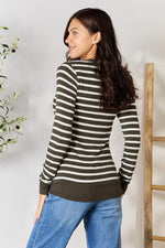 Load image into Gallery viewer, Zenana Striped Snap Front Cardigan
