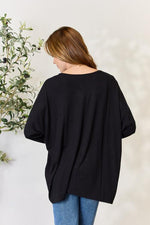 Load image into Gallery viewer, Zenana Round Neck Long Sleeve Top with Pocket

