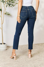 Load image into Gallery viewer, Bayeas Raw Hem Straight Stretch Jeans
