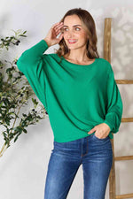 Load image into Gallery viewer, Zenana Round Neck Batwing Sleeve Blouse
