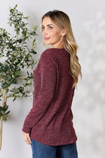 Load image into Gallery viewer, Heimish Notched Long Sleeve Top
