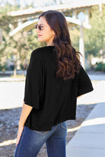 Load image into Gallery viewer, Basic Bae Round Neck Drop Shoulder Knit Top
