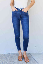 Load image into Gallery viewer, Judy Blue Marie Mid Rise Crinkle Ankle Detail Skinny Jeans
