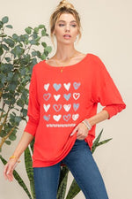 Load image into Gallery viewer, Celeste Heart Graphic Print Long Sleeve Tee
