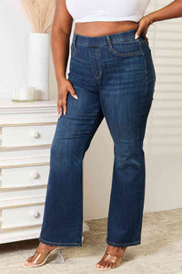 Judy Blue Elastic Waist Slim Bootcut Jeans