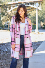 Load image into Gallery viewer, Double Take Plaid Button Up Lapel Collar Coat
