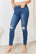 Load image into Gallery viewer, Judy Blue High Waist Distressed Slim Jeans
