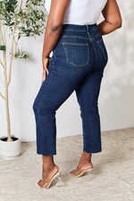 Load image into Gallery viewer, Bayeas Raw Hem Straight Stretch Jeans
