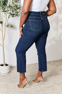 Bayeas Raw Hem Straight Stretch Jeans