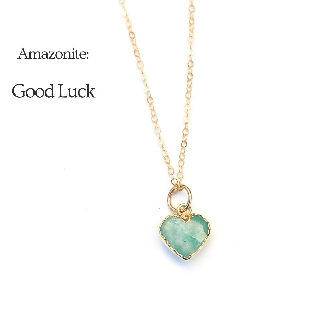 Esme Gemstone Heart Shaped Necklace
