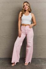 Load image into Gallery viewer, RISEN Raelene Light Pink High Waist Wide Leg Jeans
