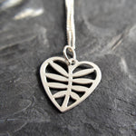 Load image into Gallery viewer, Organic Leafy Heart Pendant and Chain
