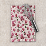 Load image into Gallery viewer, Pink Magnolia Blossoms Tea Towel
